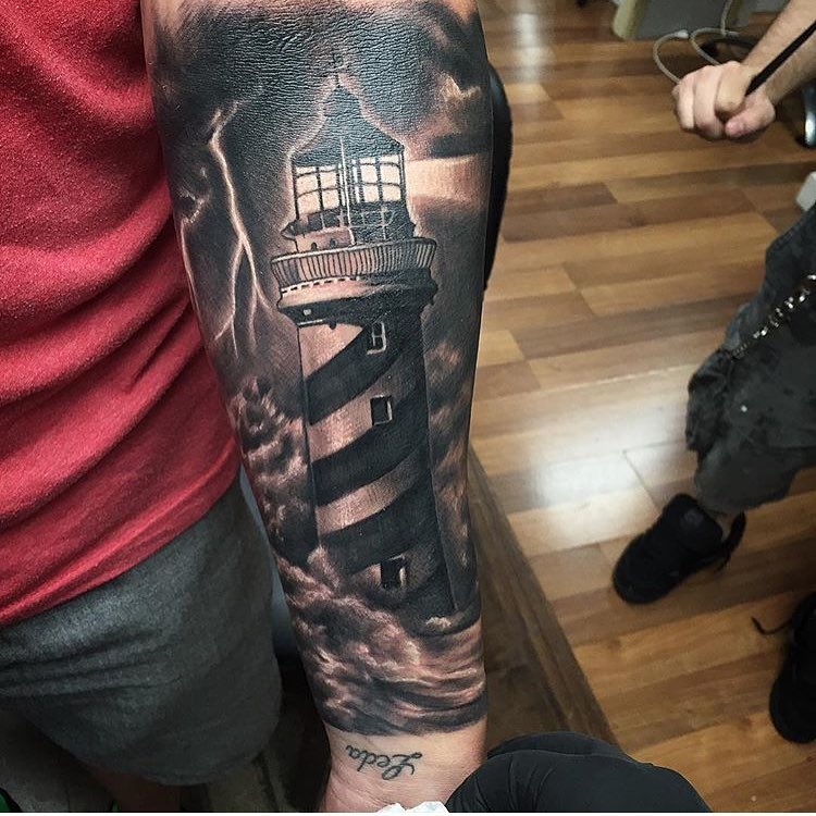 Lighthouse Sleeve Tattoo