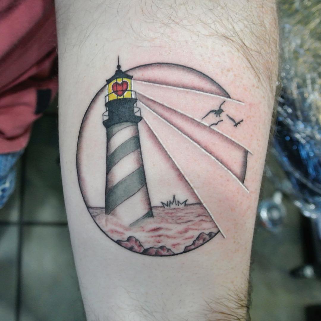 Lighthouse Heart Tattoo