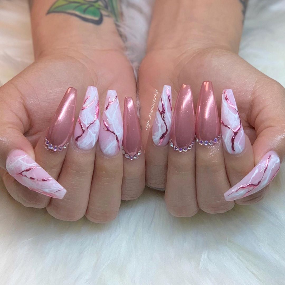 UPDATED: 40 Fantastic Pink Chrome Nails (August 2020)