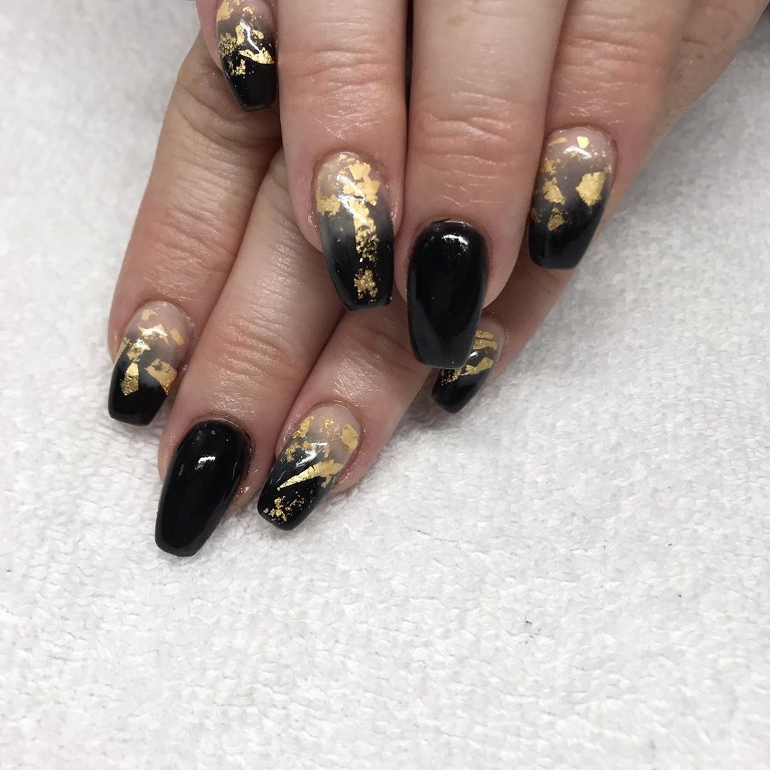 Gold & Black Nail Designs