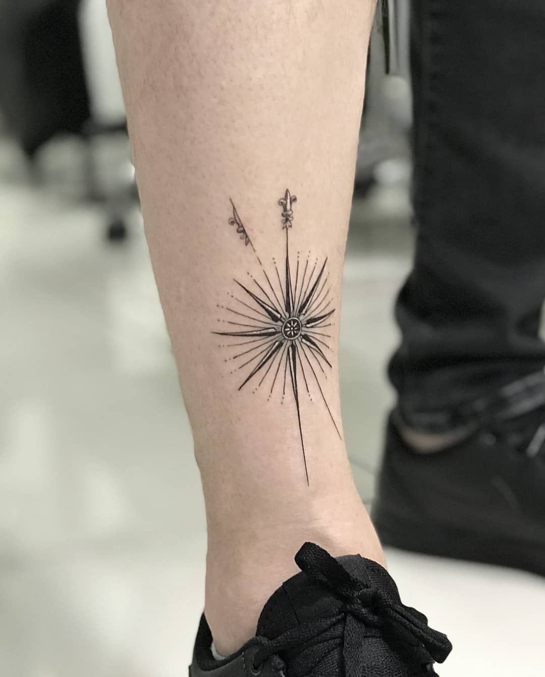 Compass Star Tattoo