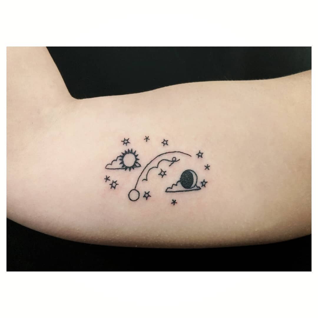 Best Sun and Moon Tattoos
