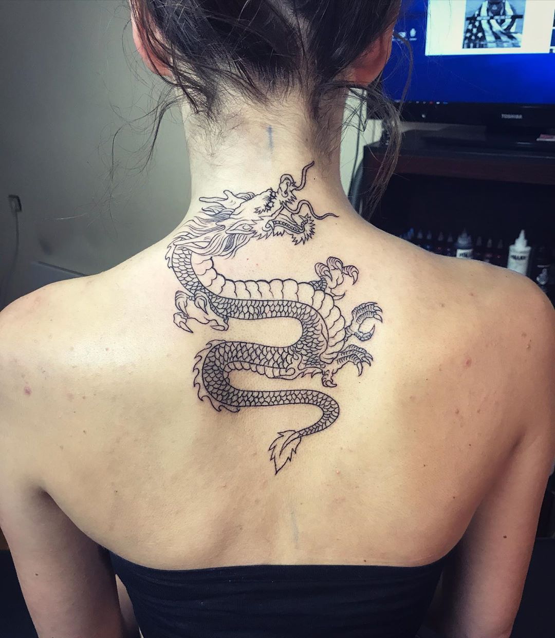 Dragon Outline Tattoo