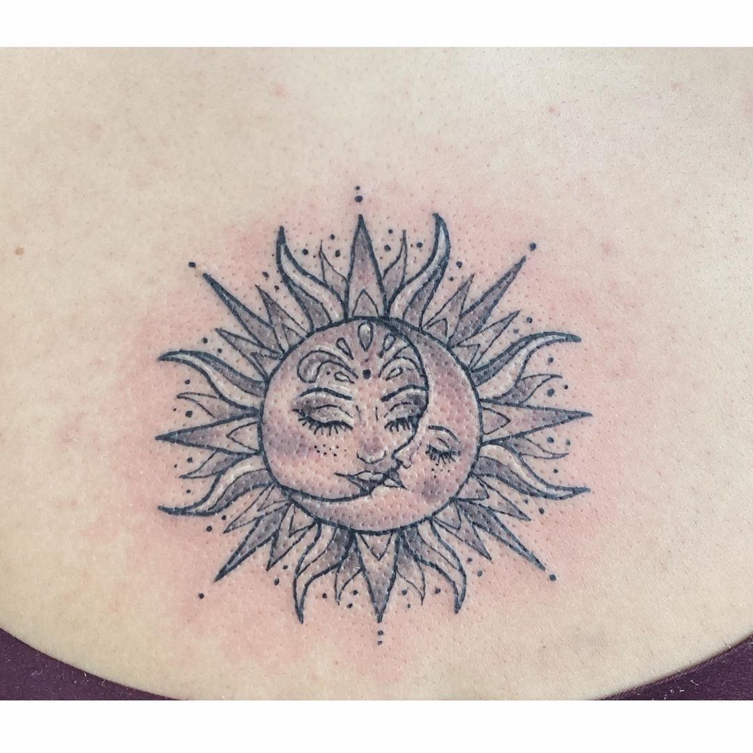 Sun and Moon Tattoo Designs