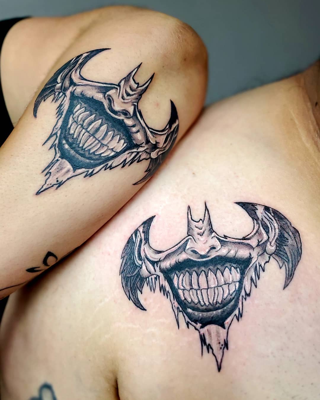 Batman Tattoo Design Joker Smile