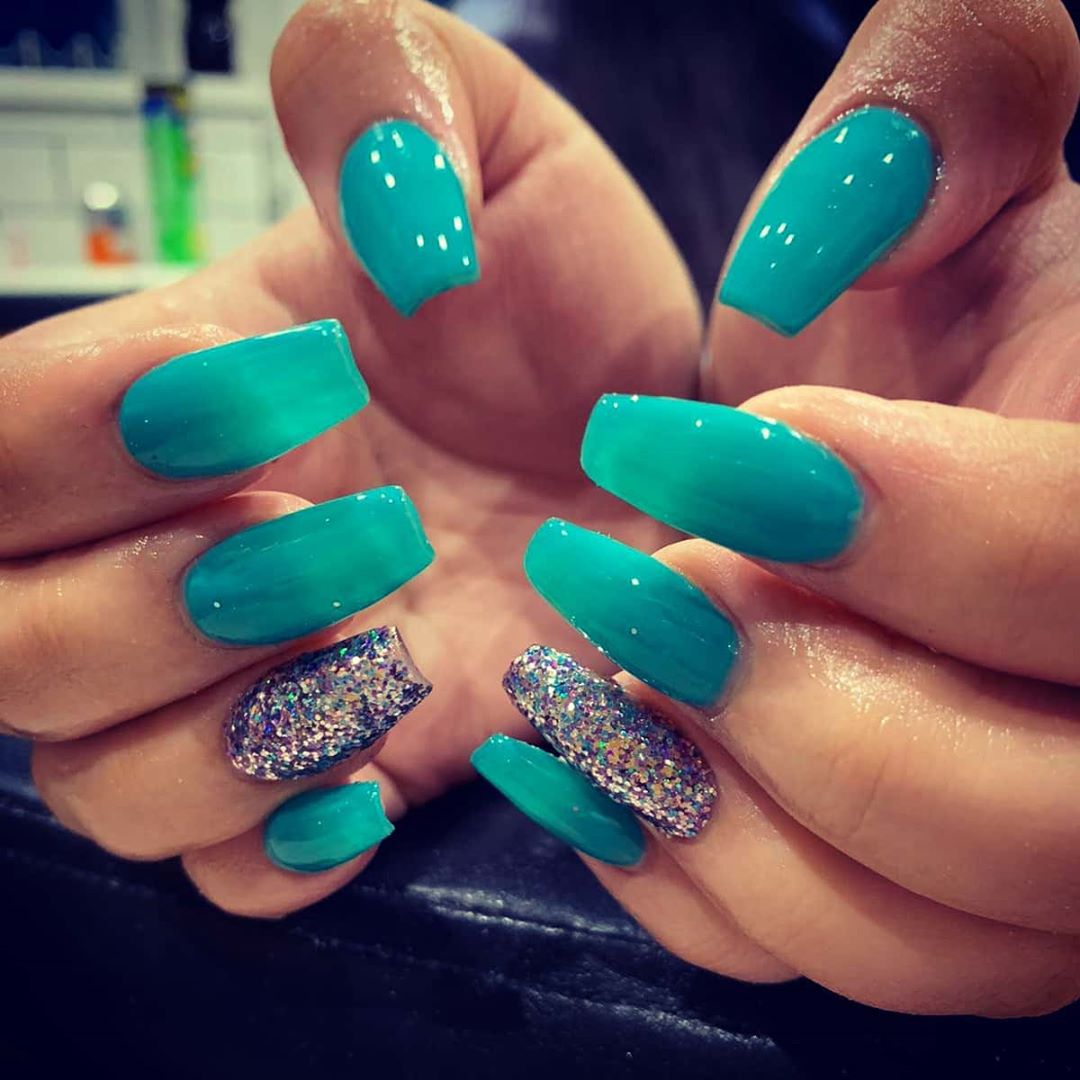 Js Lovely Nails   Captivating turquoise nail color   Facebook