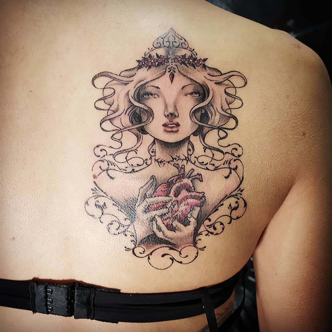 Shoulder Tattoos for Women: gothic