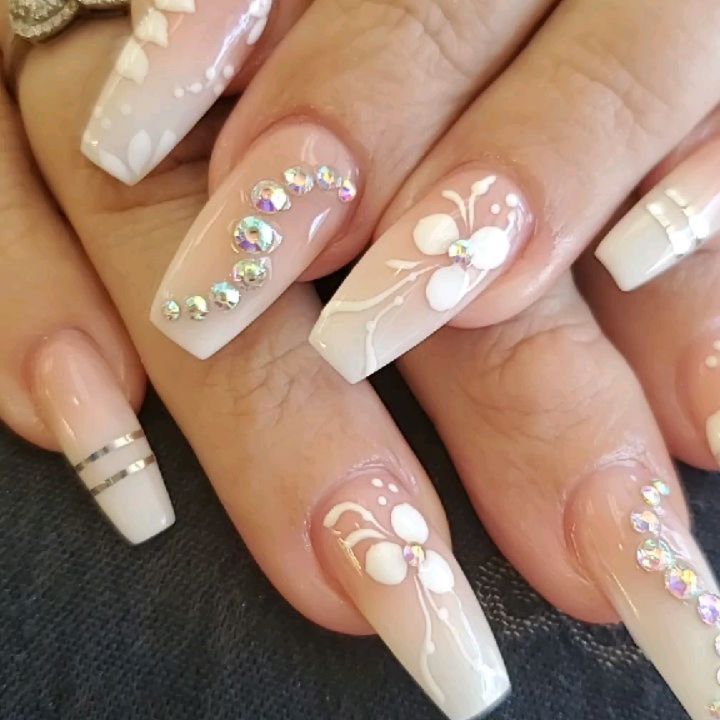 Nails with Diamonds - Best Short Nail Designs