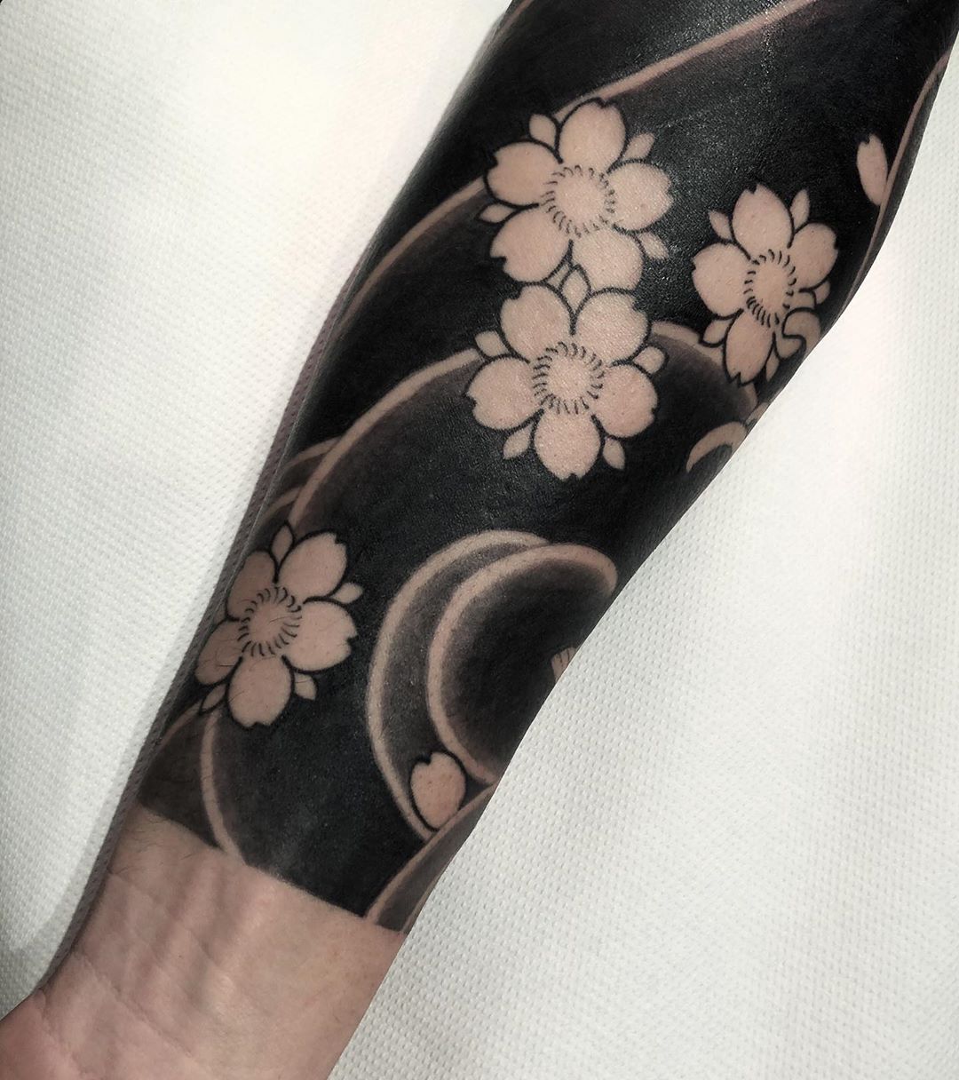 Japanese Sakura Tattoo Sleeve