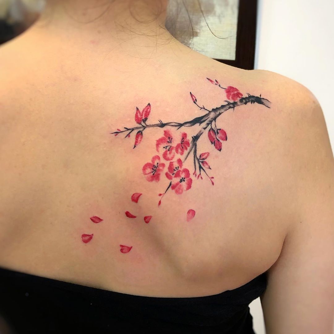 Japanese Cherry Blossoms Tattoo