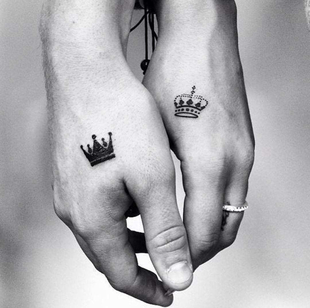 King and Queen Tattoos  Matching couple tattoos Couple tattoos unique  Matching tattoos