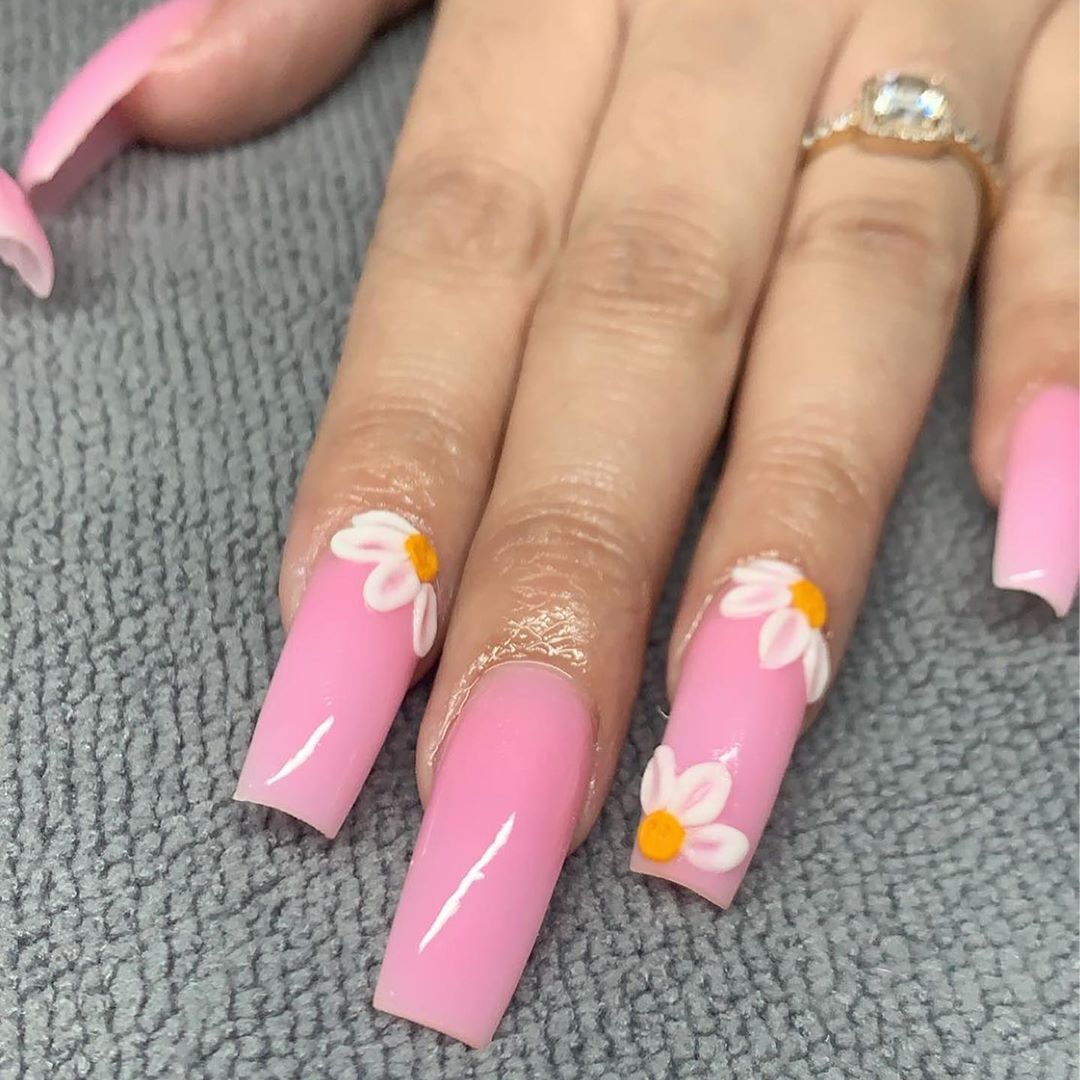40+ Bubbly Pink Acrylic Nails
