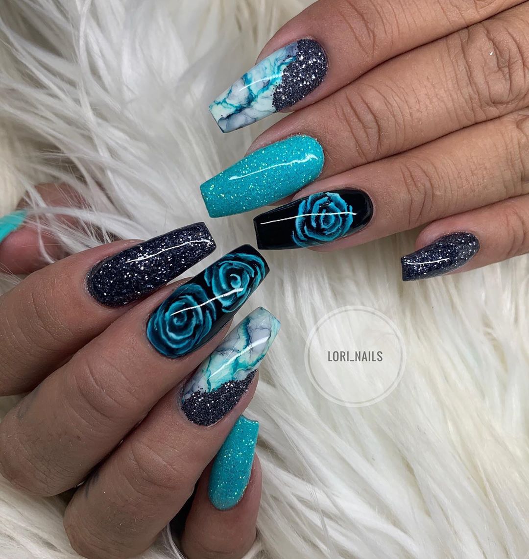 40 Trendy Turquoise Nails