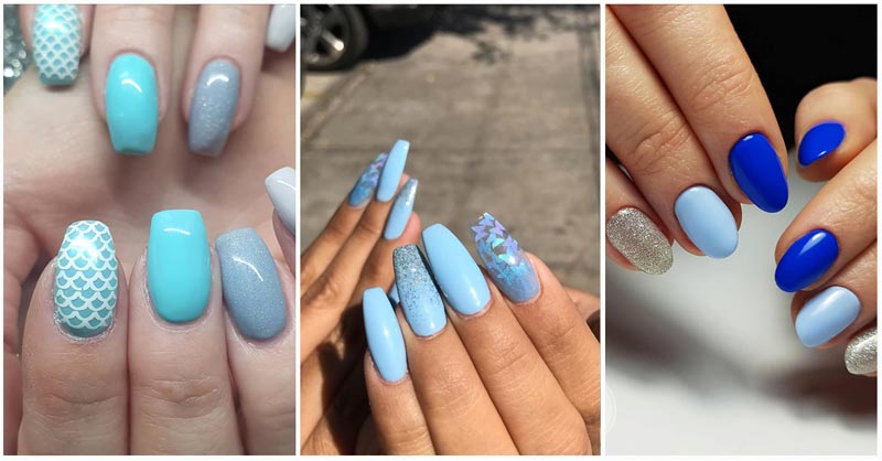 Updated] 55 Blissful Baby Blue Acrylic Nails