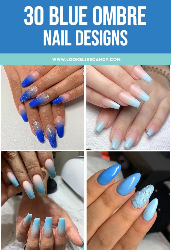 Updated] 30 Blue Ombre Nails