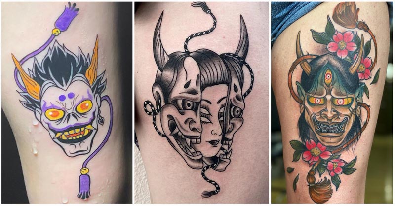 UPDATED] 36 Powerful Hannya Mask Tattoos