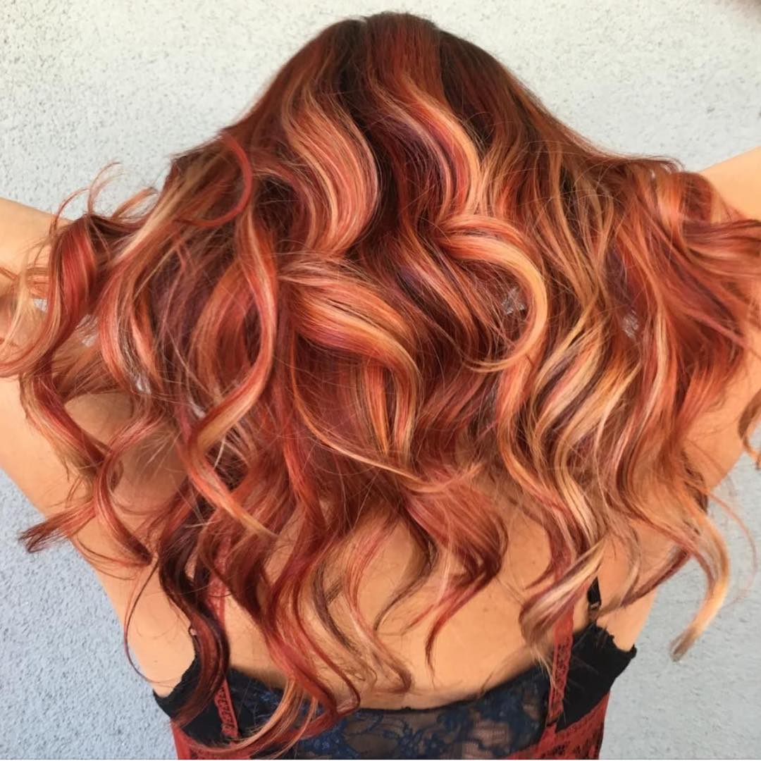 Red and blonde hair styles