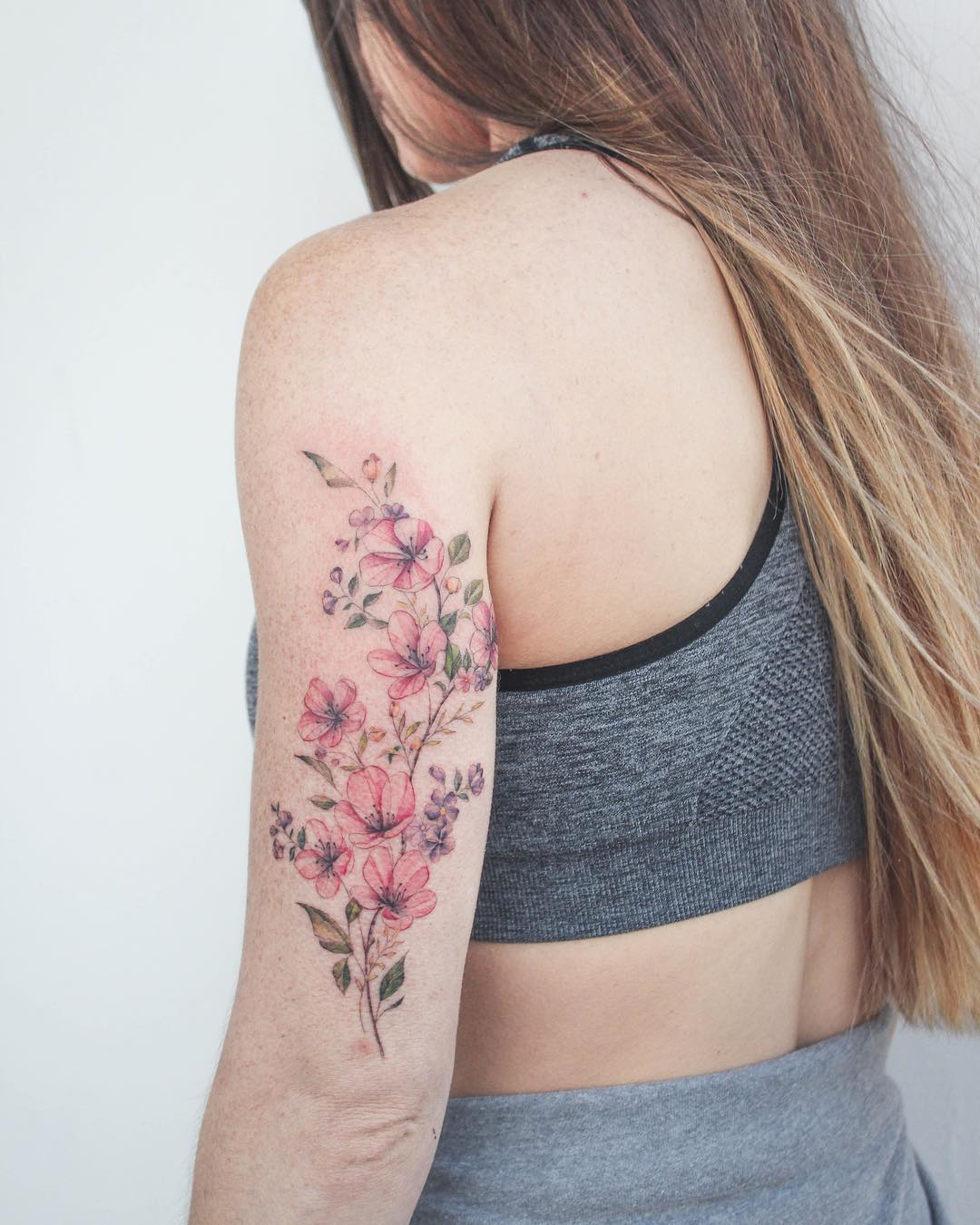 Cherry Blossom Tattoo on back of arm