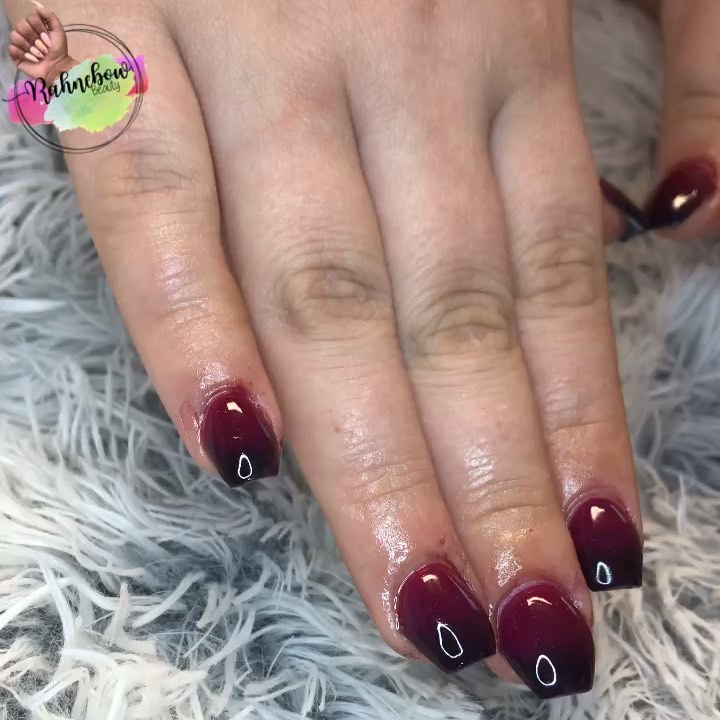 Best Red & Black Ombre Nails