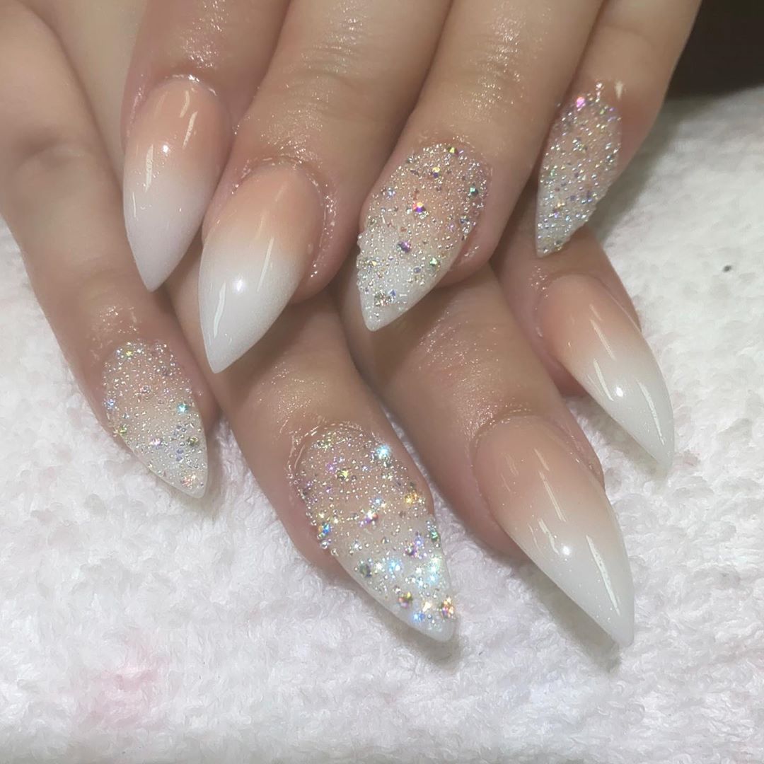 UPDATED] 40 Ombre Sparkle Nails