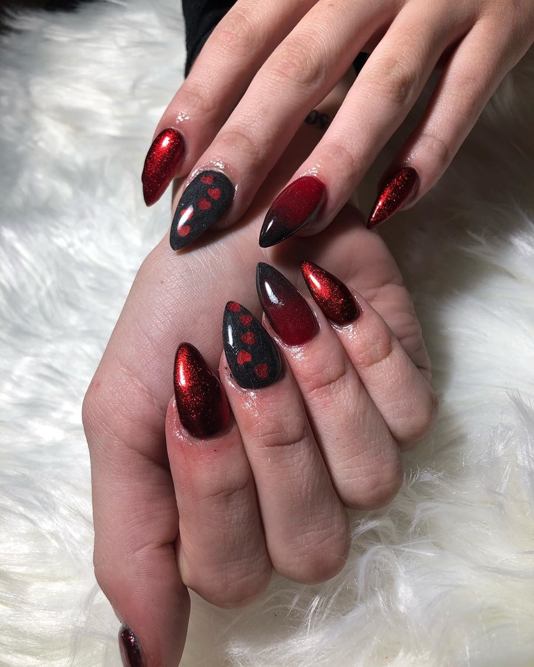 Updated] 35 Stunning Red And Black Ombre Nails