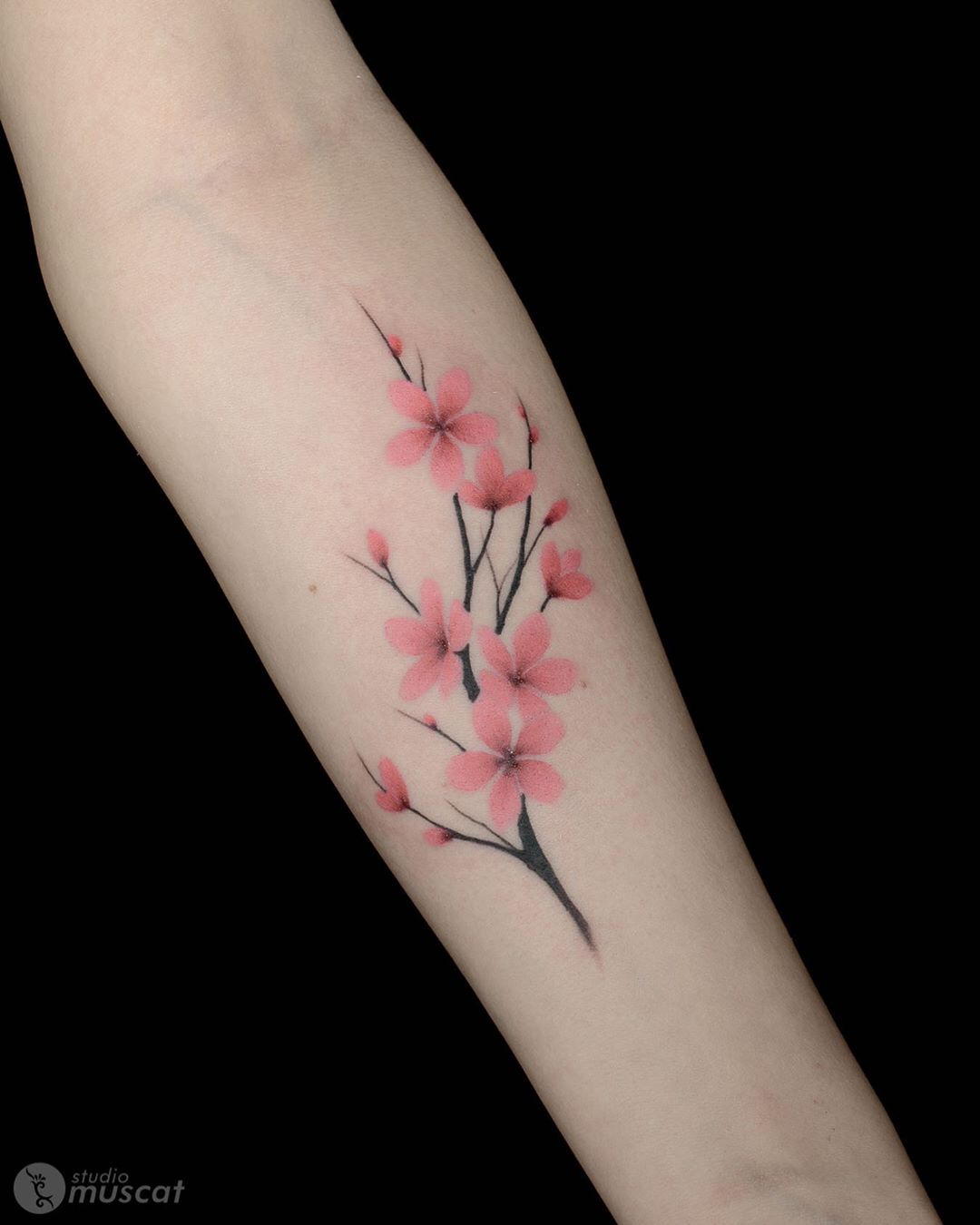 Japanese cherry blossom tattoo artwork