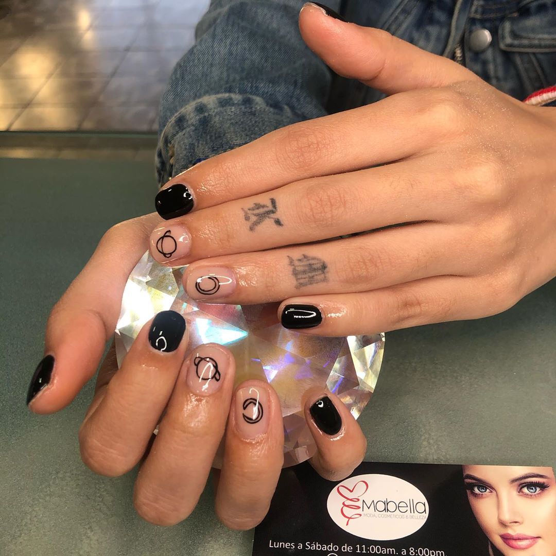 Incredible image of astrology nails idea