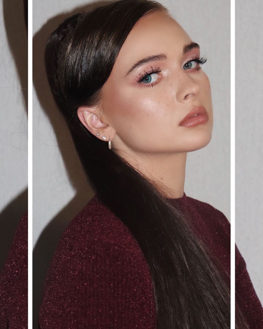 Sheer eyeshadow with Faux Freckles Look