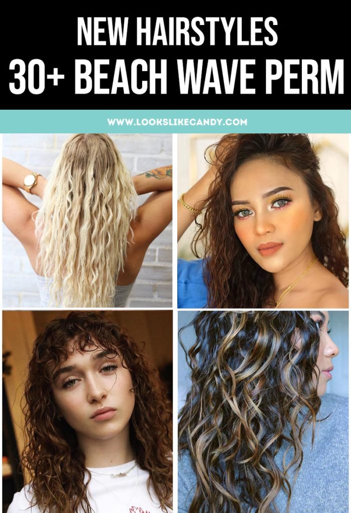 Beach wave perm hairstyles are on-trend for short & long hair. Medium length hair can benefit from a loose beach wave look. Shoulder length perms are in!