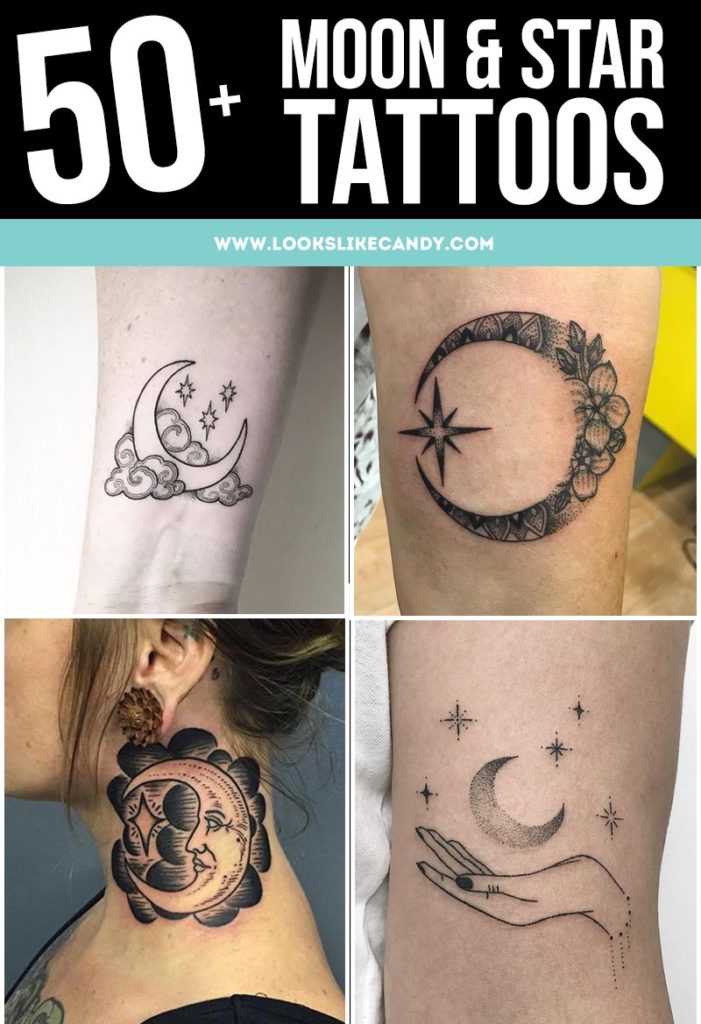 Moon And Star Tattoos Are The Perfect Way To Add Some Magic To Your Look