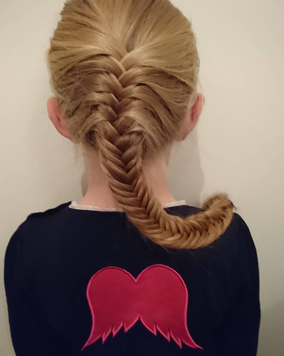 Beautiful image of a fishtail french braid hairstyle
