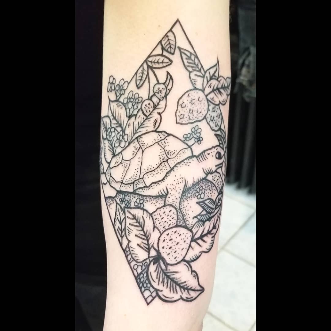 Sea Turtle Tattoo scene
