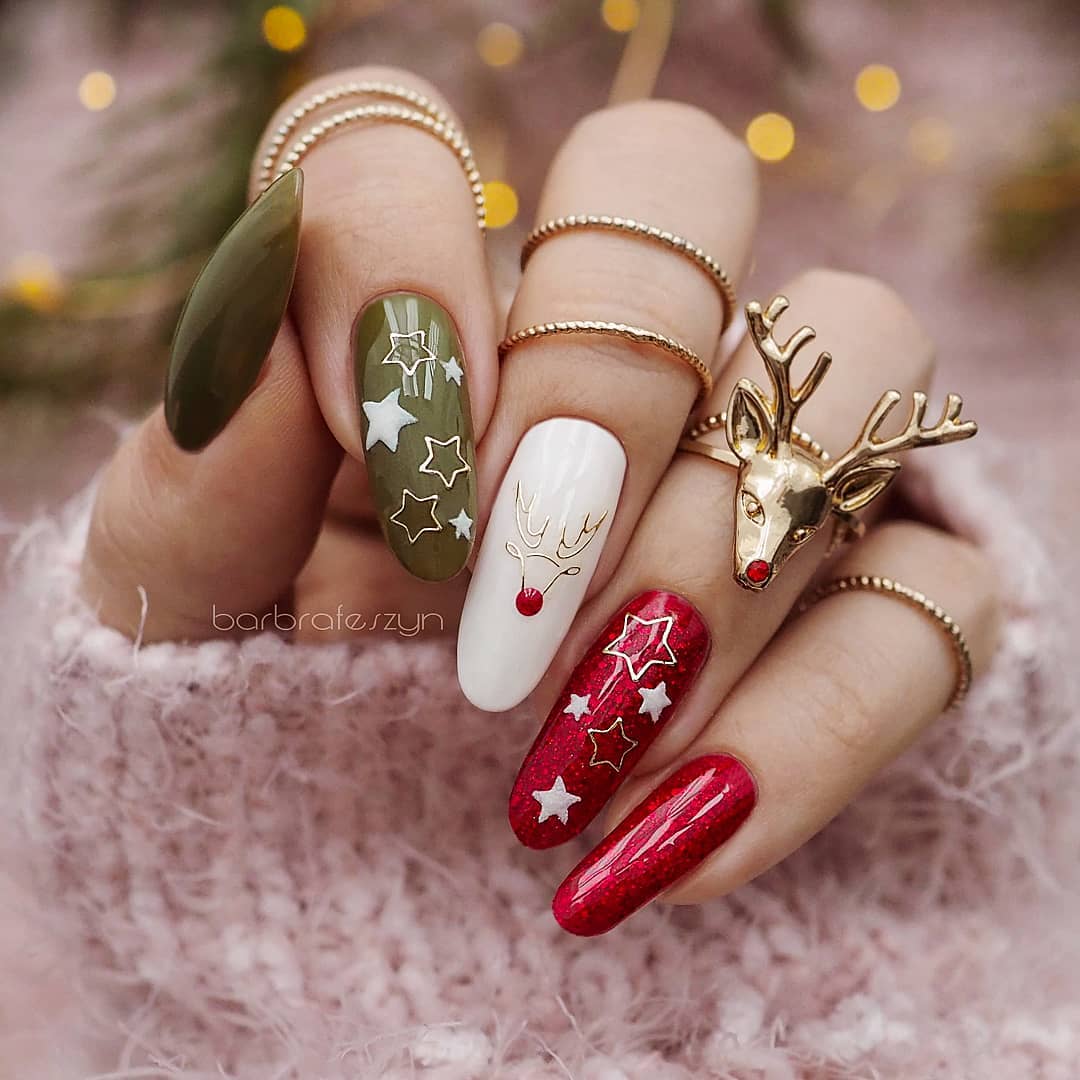 Image of Christmas nail designs
