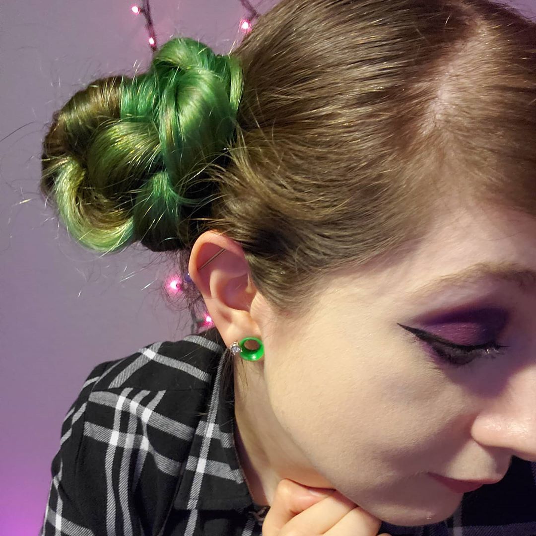 Cute image of space buns hair style for inspiration