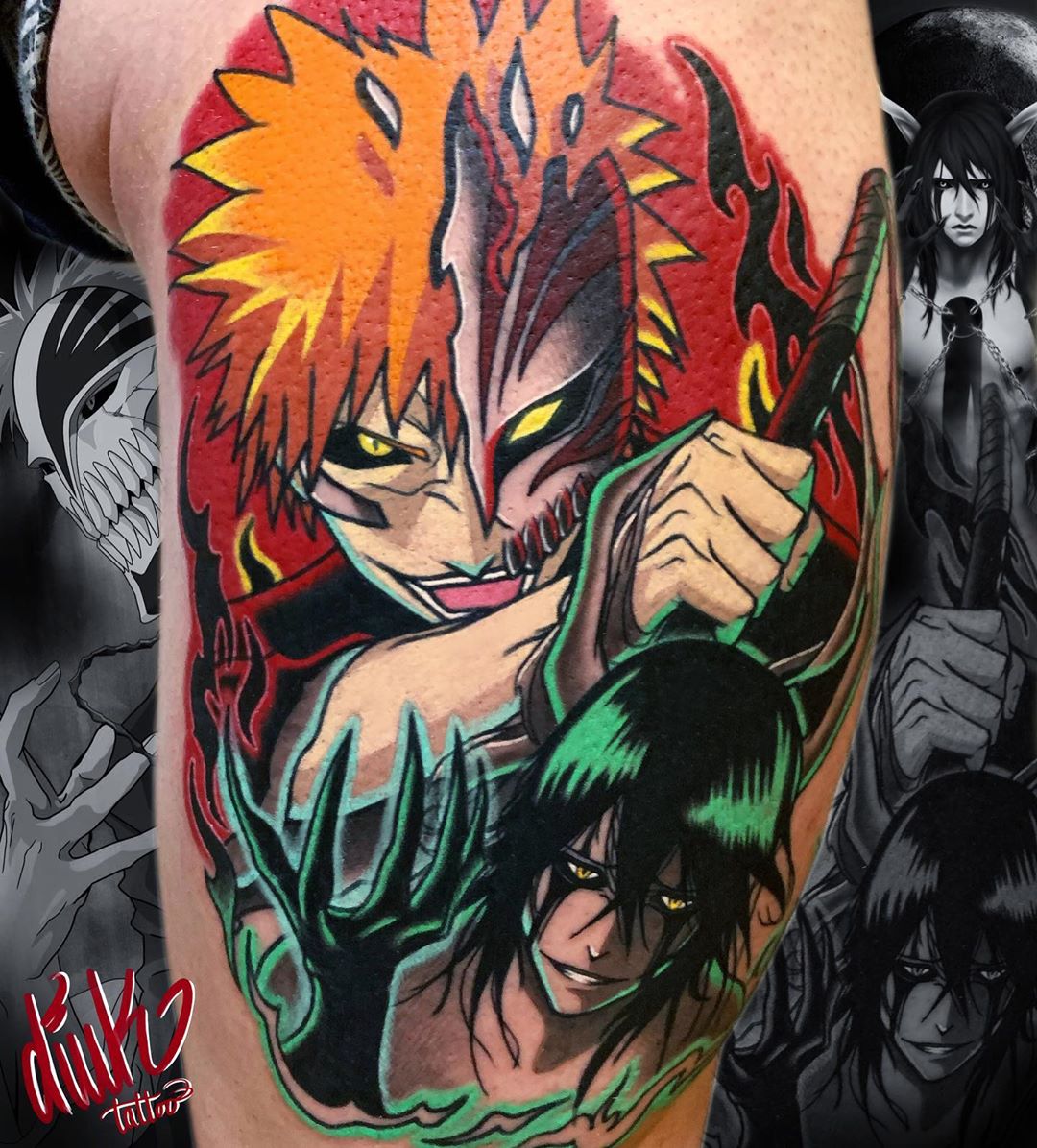 Impressive image of an anime tattoo