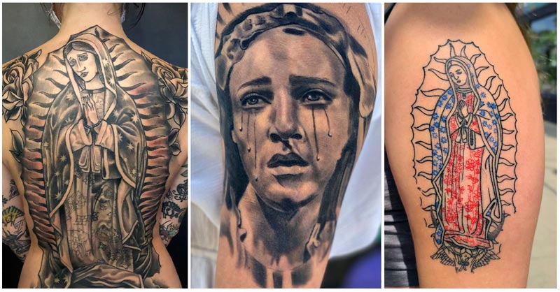 Tattoos of virgin mary