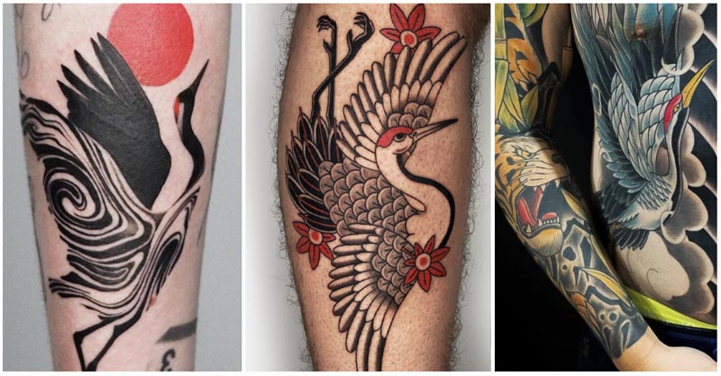Japanese Crane Tattoo Ideas
