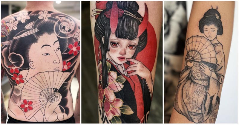 Geisha Tattoo Ideas and Designs