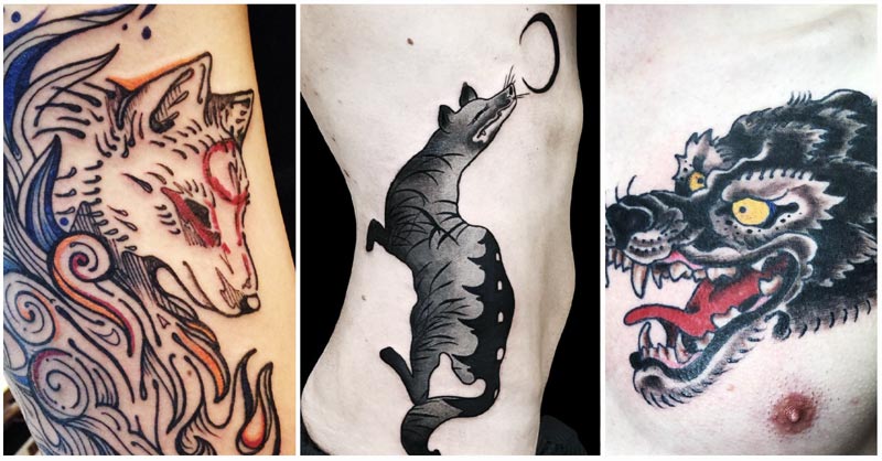Best Japanese Wolf Tattoo Ideas