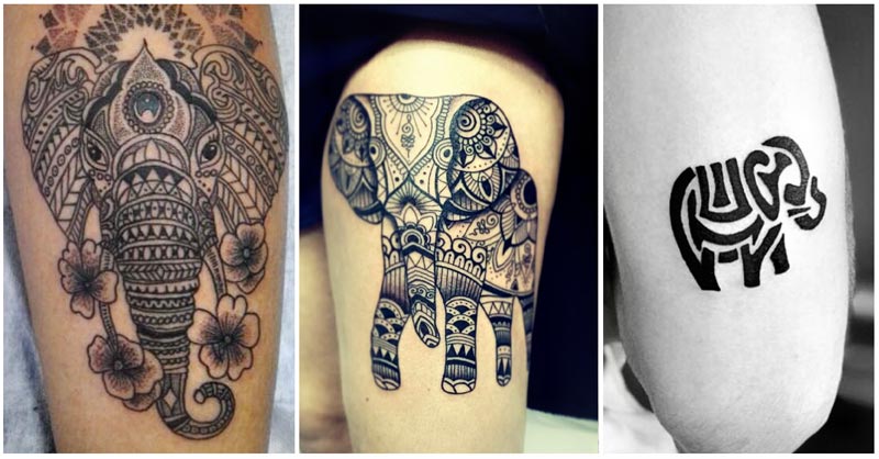 Tribal Elephant Tattoos