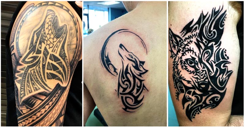 UPDATED] 40 Tribal Wolf Tattoos