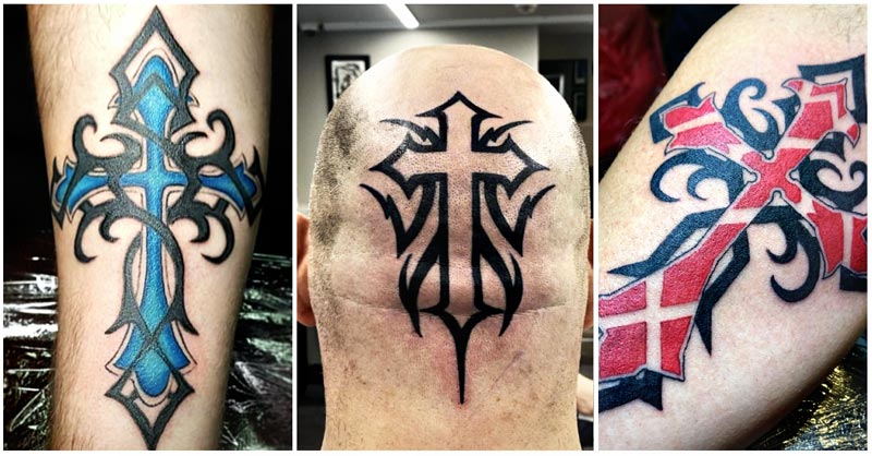 UPDATED] 40 Tribal Cross Tattoos