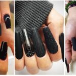 39 Sleek Black Coffin Nails