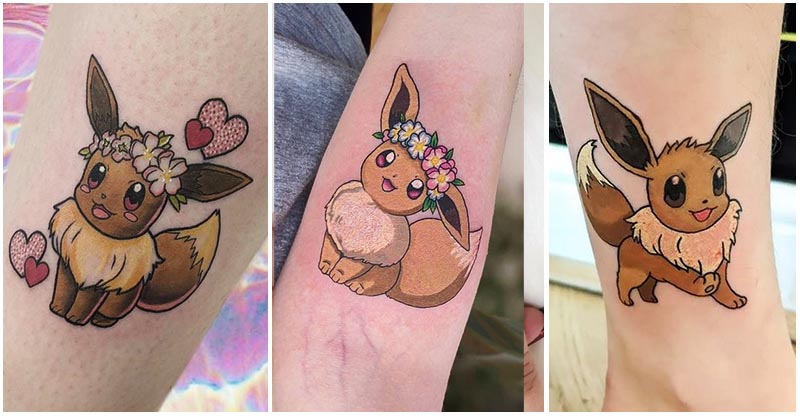 Top 77 Best Eevee Tattoo Ideas  2021 Inspiration Guide  Pokemon tattoo  Small tattoos Mini tattoos