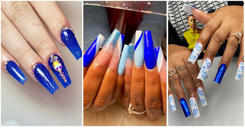 40 Royal Blue Nails Ideas you should try this year
